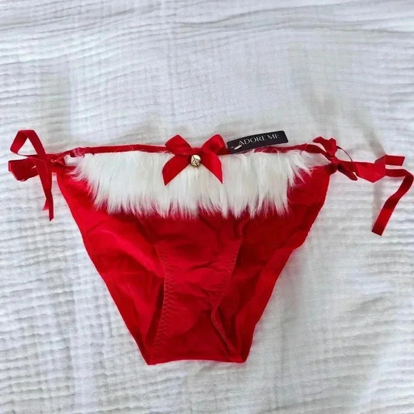 😍 NWT 😍 Adore Me Claussa Push Up Bra w/ Free Panty, Red/White, Size 32DDD - Picture 12 of 16